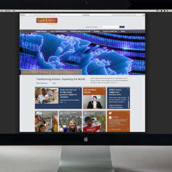 Home page of a responsive website for Arizona Board of Regents