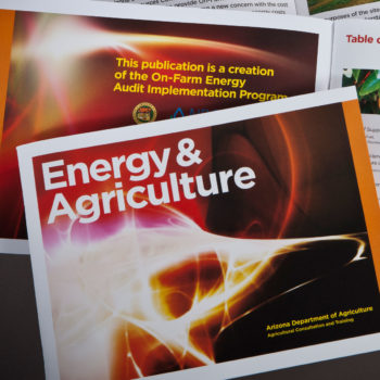 Energy & Agriculture brochure for Arizona Department of Agriculture