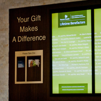 Digital donor recognition display at Banner Alzheimer’s Institute