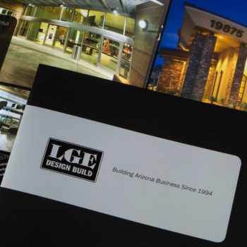 Marketing brochure for LGE Design Build
