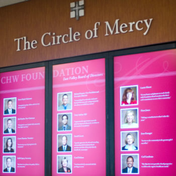 Digital donor recognition display at Mercy Gilbert Medical Center