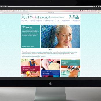 Homepage of responsive website for Misty Hyman