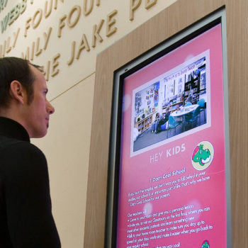 Digital donor recognition display at Phoenix Children’s Hospital