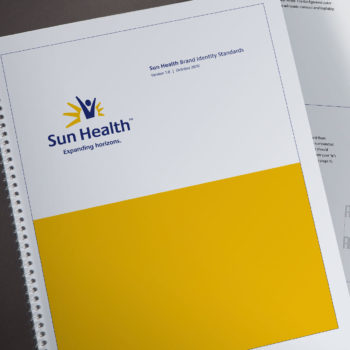 Brand standards manual for Sun Health