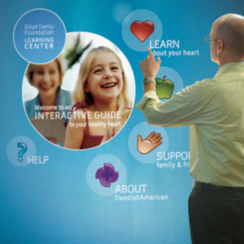 Digital interactive display at Swedish American Hospital