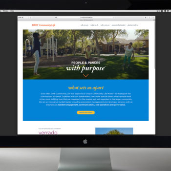 Home page of responsive website for DMB Community Life